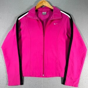 Vintage Nike Windbreaker Jacket Womens XS 0-2 Pink Swoosh Embroider Sportswear‎